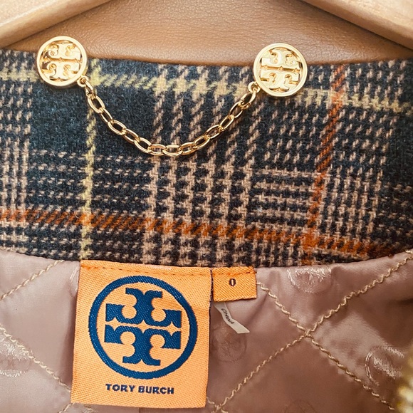 EUC Rare Tory Burch Fur Sleeve Coat Size 0 - Picture 5 of 5